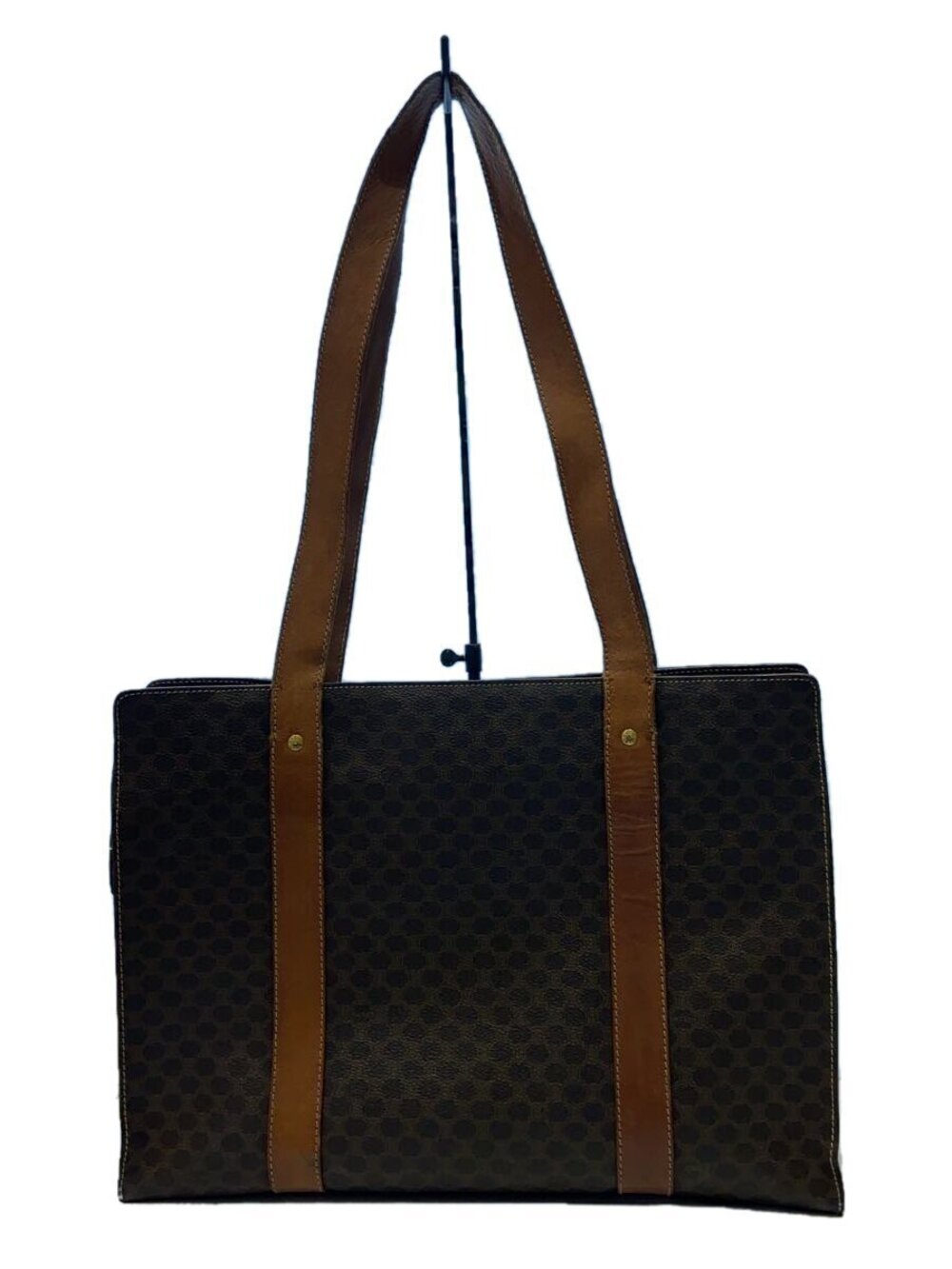 Celine Macadam tote bag leather brown all over
